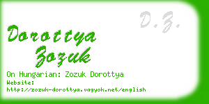 dorottya zozuk business card